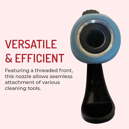 Hi Tech High-Pressure Heavy-Duty Hose Nozzle – 100 PSI Max, 160F Water Temp, Pistol Grip with Threaded Front for Cleaning Tools, Fits Standard Garden Hoses