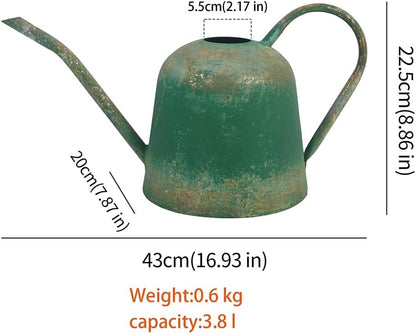 Large Watering Can Metal,Watering Can with Long Spout for Outdoor and Indoor Houseplants, 120oz/3.8L Large Plant Waterer