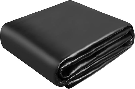 TEZONG Pond Liner,20x30Ft Pond Liners for Outdoor,28Mil PE Black Koi Fish Pond Liners,Reinforced Pond Underlayment for Ponds,Water Gardens,Waterfall, Stream, Fountains,Aquaculture,Agricultural