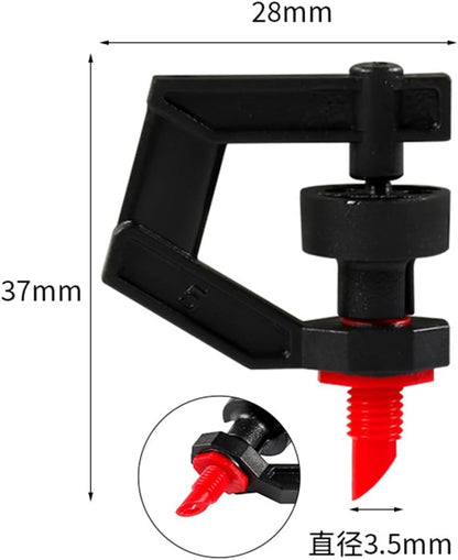 25PCS G Type 360 Degree Micro Rotating Tripod Nozzle Auto Rotating Greenhouse Watering Misting Nozzle For Fruit Trees Shrubs Flowers Garden Irrigation