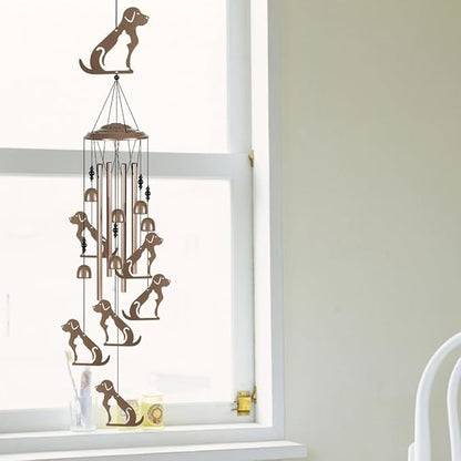 Outdoor Dogs Wind Chimes Decor, Portable Mobile Wind Catcher, Sympathy Wind Bells, Memorial Gifts for Mom, Housewarming, Blessing WindChimes(Outside/Indoor/Home/Room/Porch/Yard/Garden Decorate)