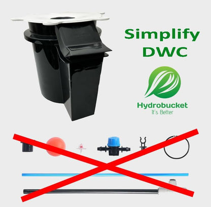 DWC Hydroponics Grow System, 5-Gallon Deep Water Culture, Air Hose, Air Pump, and Air Stone (2)