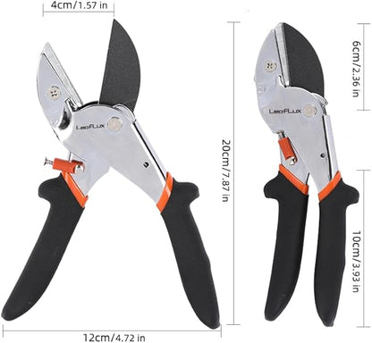8" Professional Heavy Duty Anvil Pruning Shears with Anti-Rust SK-5 Blades, Garden Shears for Dry Stems and Small Branches, Gardening Scissors, Clippers for Wood, Non-Slip Handle. | LFXP1108S