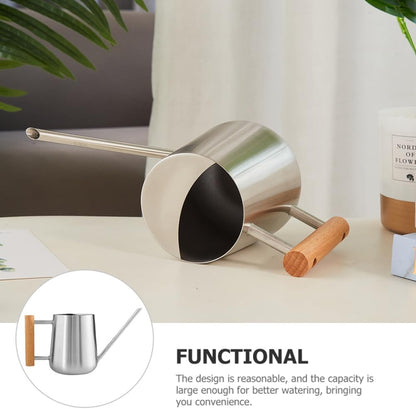 Watering Can Indoor Plants, 30oz/900ml Small Plant Watering Can with Long Spout, Stainless Steel Garden Watering Cans Outdoor Watering Pot for Indoor House Plants Bonsai Flower Decorative
