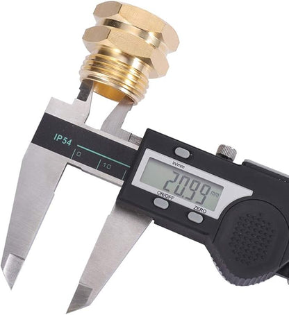 Brass Garden Hose Adapter, 3/4”GHT Male x 3/4”NPT Female Connector,GHT to NPT Adapter Brass Fitting,Brass Garden Hose to Pipe Fittings Connect 2pcs