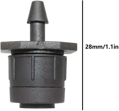 Lxcom Lighting 100 Pcs Irrigation Drippers Adjustable Drip Emitter Micro Spray 360 Degree Full Circle Pattern Water Flow Irrigation Drippers Sprinkler Drip Watering System Parts Drip Irrigation(Black)