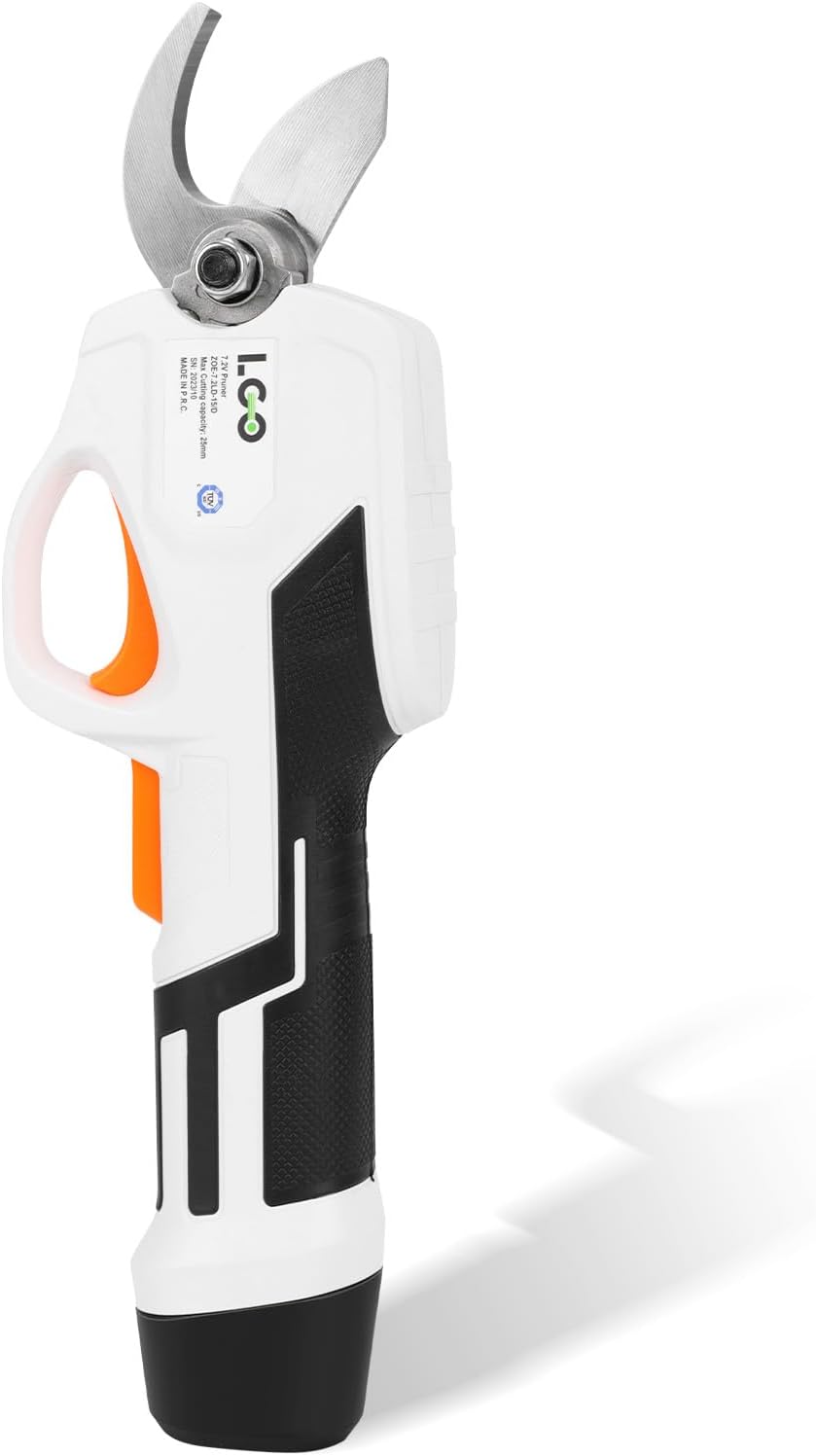 LIGO 7.2V Cordless Pruner for Garden Care with Safety Protection, Max 13mm Cutting Diameter incl. 2.0Ah Built-in Battery&Charger