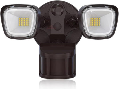 RuggedGrade 20W Turin II TT Series LED Security Light with 240° Motion Sensor - 2400 Lumens - Color Selectable 3000K/4000K/5000K - Bronze Housing - Outdoor LED Light - DLC 5.1 Premium
