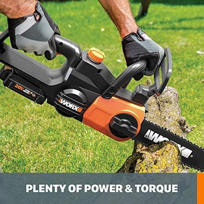 Worx WG322 20V Power Share 10" Cordless Chainsaw with Auto-Tension