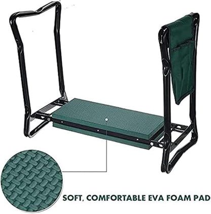 Heavy Duty Garden Kneeling Chairs Garden Kneeler and Seat Metal Folding Garden Stools with Tool Bags Kneeling Mats Gardening Supplies Gardening Hand Tools
