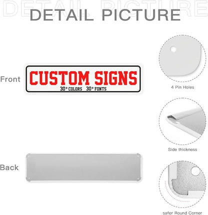 Custom Signs Outdoor，16x4inch Personalized Metal Parking Signs For Business,Intersection Signs,Road Signs,Outdoor Garden Signs,Workplace,Office,Home,Hazard Decorative Signs.