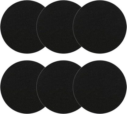 Kitchen Compost Bin Charcoal Filter 7.25 Inch Diameter Extra Thicker & Bigger-Over 3 Years Supply- Longer Lasting Activated Charcoal Odor Trapping Filters (0.4inch/10mm Thickness), Round (6 Pack)