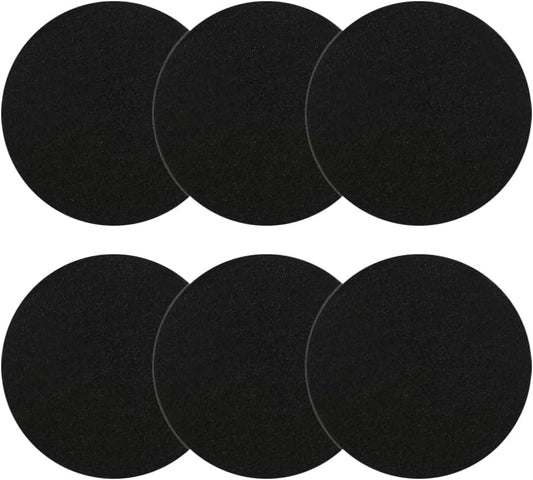 Kitchen Compost Bin Charcoal Filter 7.25 Inch Diameter Extra Thicker & Bigger-Over 3 Years Supply- Longer Lasting Activated Charcoal Odor Trapping Filters (0.4inch/10mm Thickness), Round (6 Pack)