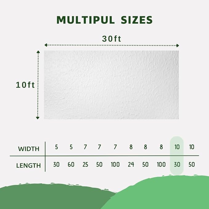 Plant Freeze Protection Cover, 10x30ft Frost Cloth Winter Garden Blanket, Floating Row Cover for Cold Weather and Shade, Perfect for Outdoor Vegetables, Trees, Greenhouse