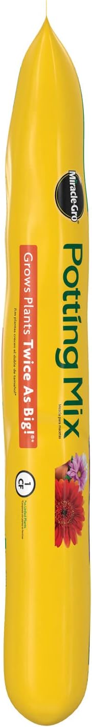 Miracle-Gro Potting Mix, For Container Plants, Flowers, Vegetables, Shrubs, Annuals, Perennials, Feeds up to 6 Months, 1 cu. ft., 2-pack