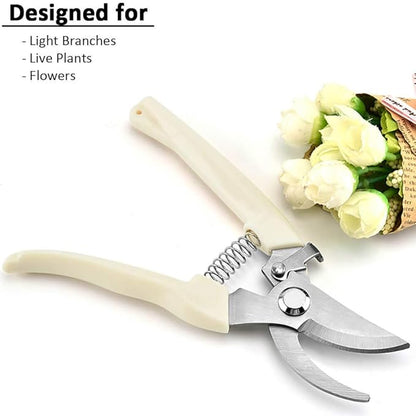 BUGUI Bypass Garden Pruning Shears - 2 Pack, Ultra Lightweight Hand Pruners Make Cut Smooth & Clean, Professional Gardening Scissors for Cutting Live Flowers, Plants, Light Branches