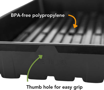 Bootstrap Farmer 1020 Trays - Extra Strength No Holes, 10 Pack, for Propagation Seed Starter, Plant Germination, Seedling Flat, Fodder, Microgreens