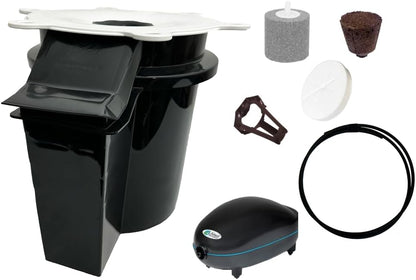 DWC Hydroponics Grow System, 5-Gallon Deep Water Culture with Air Hose, Air Pump, and Air Stone (1)
