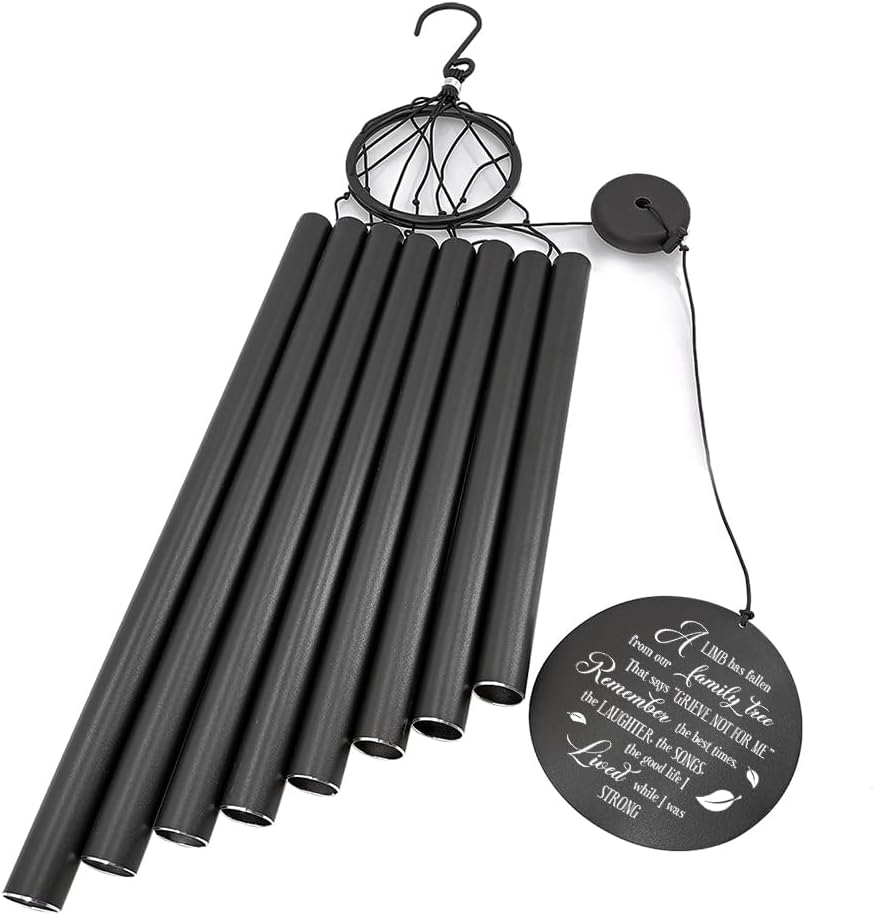 Personalized 36" Healing Memorial Wind Chimes for Outside, Bereavement Gift of Comfort for Loss of Mother, Father or Husband, A Soothing Remembrance for Your Garden and Patio