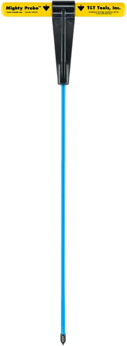 T&T Tools 66-Inch Mighty Probe Insulated Soil Probe – 3/8" Hex Rod Heavy Duty Steel T-Handle Probe for Landscaping, Utility Locating, Soil Testing & Wastewater, USA Made – 1 Pack