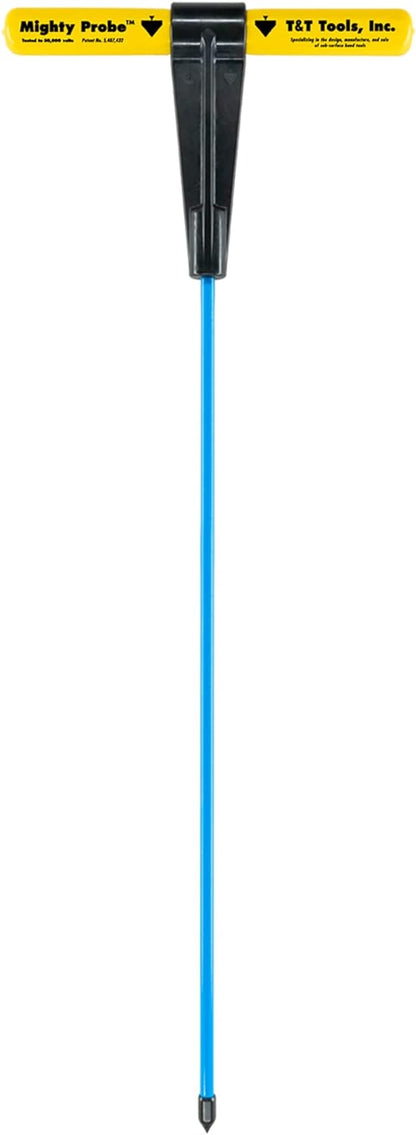 T&T Tools 60-Inch Mighty Probe Insulated Soil Probe – 3/8" Hex Rod Heavy Duty Steel T-Handle Probe for Landscaping, Utility Locating, Soil Testing & Wastewater, USA Made – 1 Pack