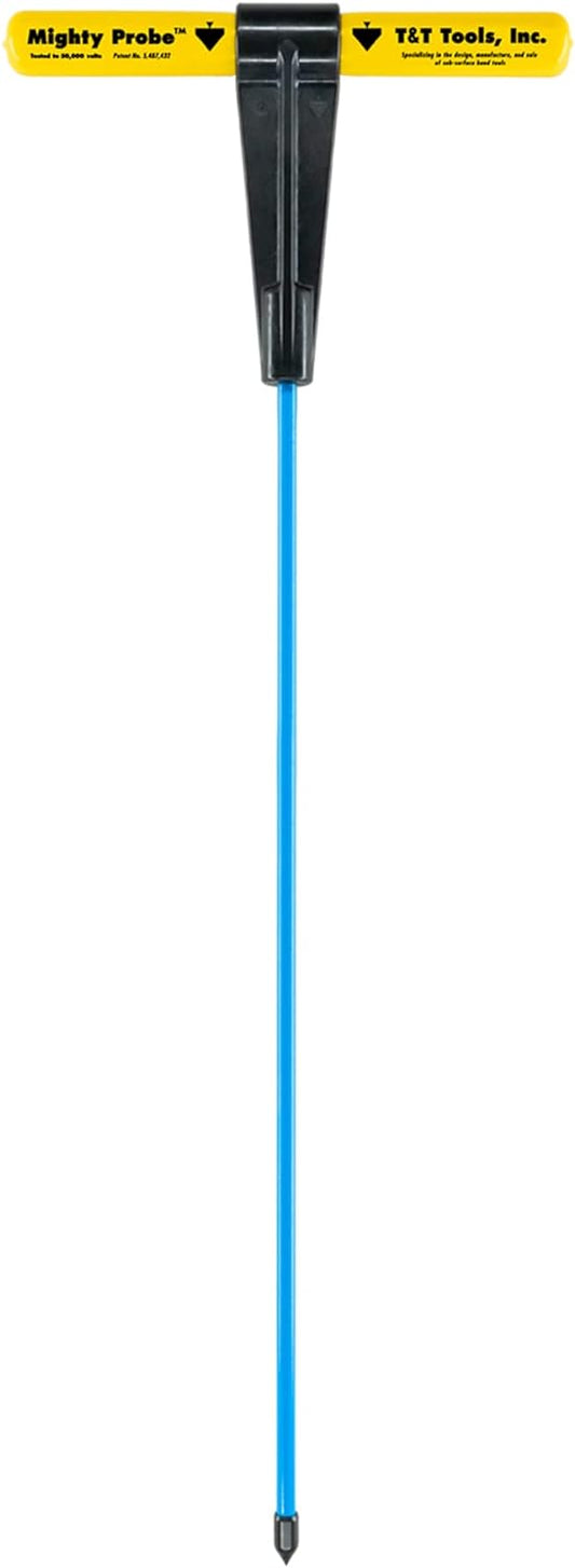 T&T Tools 60-Inch Mighty Probe Insulated Soil Probe – 3/8" Hex Rod Heavy Duty Steel T-Handle Probe for Landscaping, Utility Locating, Soil Testing & Wastewater, USA Made – 1 Pack