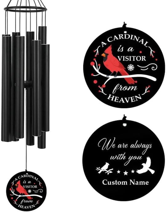 Personalized 36" Memorial Wind Chimes for Outside, Sympathy and Bereavement Gift for Loss of Loved One, A Thoughtful Remembrance of Mother, Father or Husband for Garden and Patio