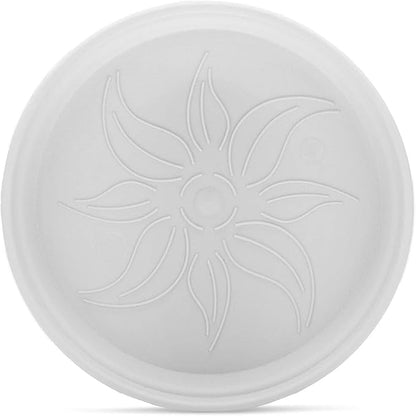 Mintra Home Garden Pots 4pk - Flowers, Herbs, Plants, Indoor, Outdoor, Colorful, Wholesale, Bulk (White, 17cm Diameter (6.6in))