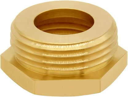 Brass Garden Hose Bushing 3/4"GHT Female to 1"NPT Male Thread Reducer Adapter Water Hose Nipple Reducing Convert Pipe Fittings Connector