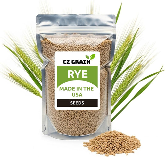 Perennial Ryegrass Seeds for Planting - Premium Quality Rye Grass Seed (1 Pound)