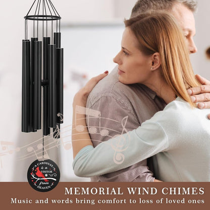 Personalized 36" Memorial Wind Chimes for Outside, Sympathy and Bereavement Gift for Loss of Loved One, A Thoughtful Remembrance of Mother, Father or Husband for Garden and Patio