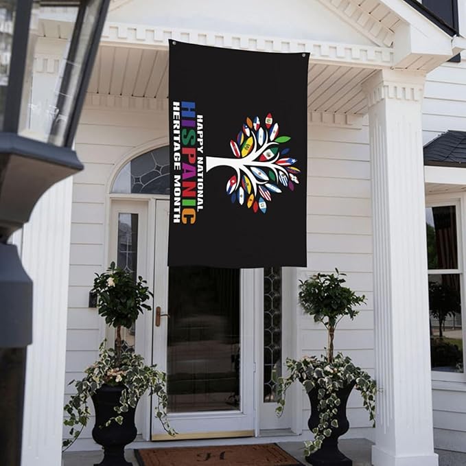 Hispanic Heritage Month Decorations Latin American Flag 3 x 5 ft Outdoor Yard Hispanic Heritage Month Banner Spanish Classroom Decorations Poster