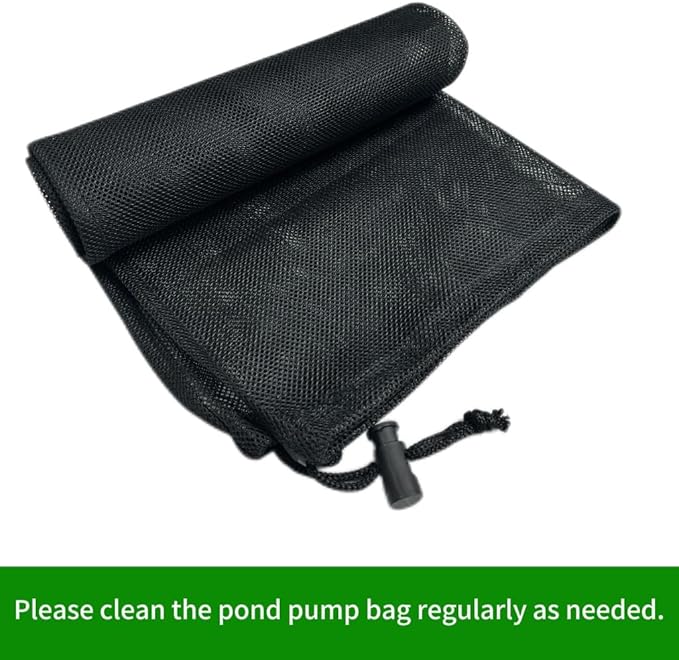 11.8" x 15.7" Pond Pump Cover Filter Bag, Black Media Bag Large Pump Mesh Bag for Outdoor Water Ponds Filters, Water Filter Pump, Outdoor Ponds, Garden, Swimming Pool (1, 11.8" x 15.7")