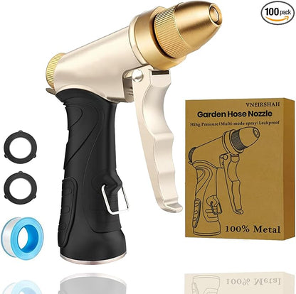 Heavy Duty High Pressure Garden Hose Nozzle, adjustable spraying mode Metal Water Hose Nozzle for Car Washing, Yard Plant Watering, Pets & Windows