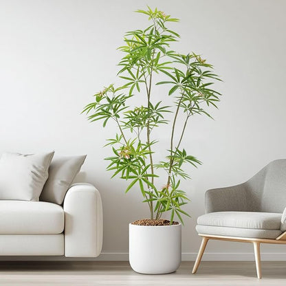 Aalonfale 6ft Artificial Umbrella Tree - Realistic Faux Umbrella Tree Indoor/Outdoor, UV Resistant Fake Plant for Home, Office, Patio Decor