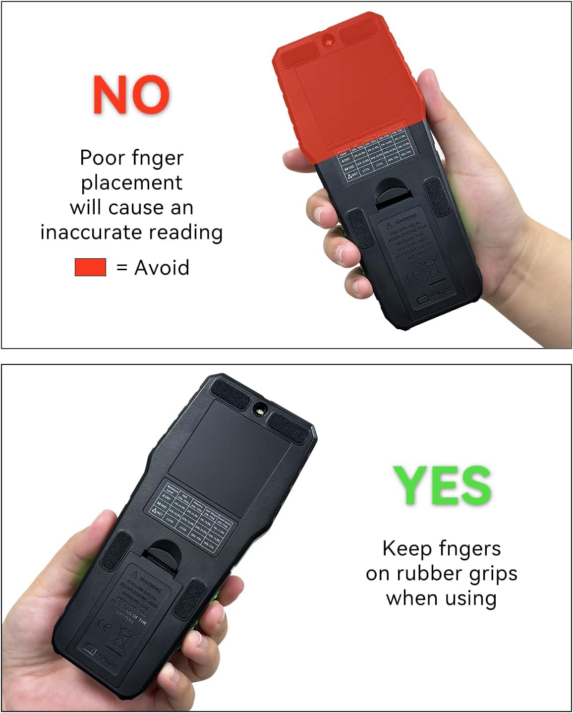 Pinless Moisture Meters Non-Invasive Digital Wood Moisture Tester Water Leak Detector for Wall,Lumber, building,Firewood,Humidity Tester