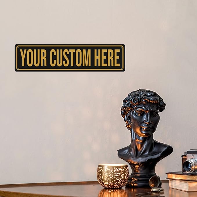 Custom Street Signs - Custom Signs Outdoor Metal Sign Customized Road Sign - Personalized Street Sign With Text Logo Photo For Office Business Workplace Home Bar Indoor Outdoor Use 4"x18"