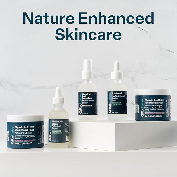 Glycolic Acid 20% Resurfacing Pads for Face & Body with Vitamins B5, C & E, Green Tea, Calendula, Allantoin - Exfoliates Surface Skin and Reduces Appearance of Fine Lines and Wrinkles - 2PK