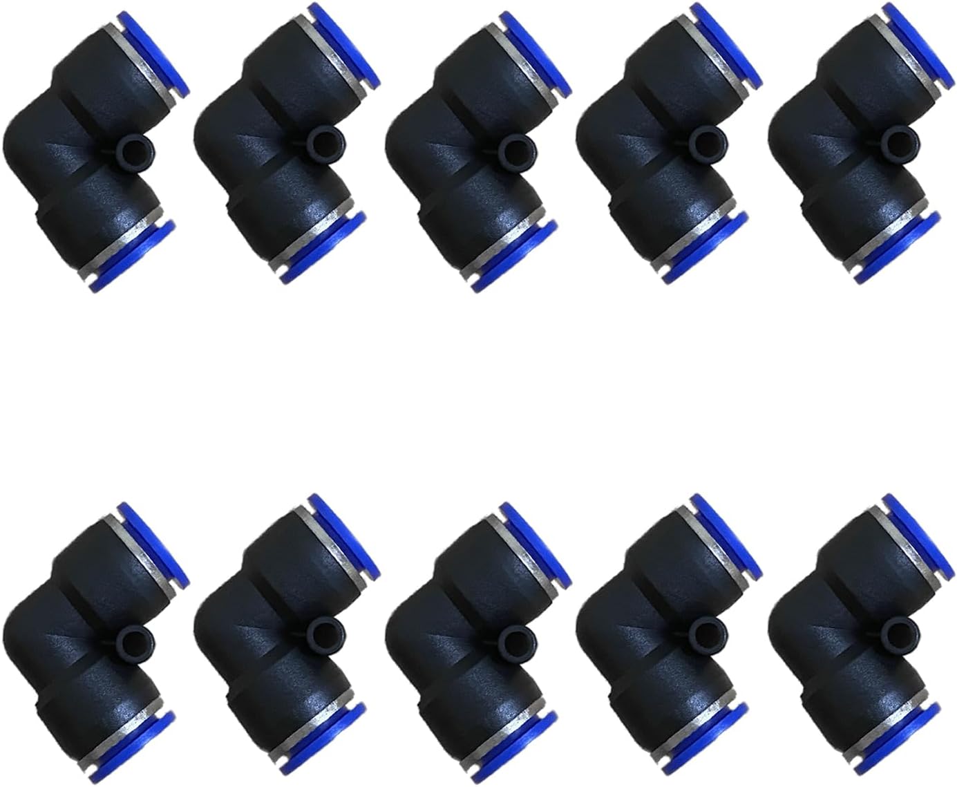 6mm Od Air Line Elbow Union, Push To Connect Air Fittings, Push Elbow Push Air Fitting (10 Pack)