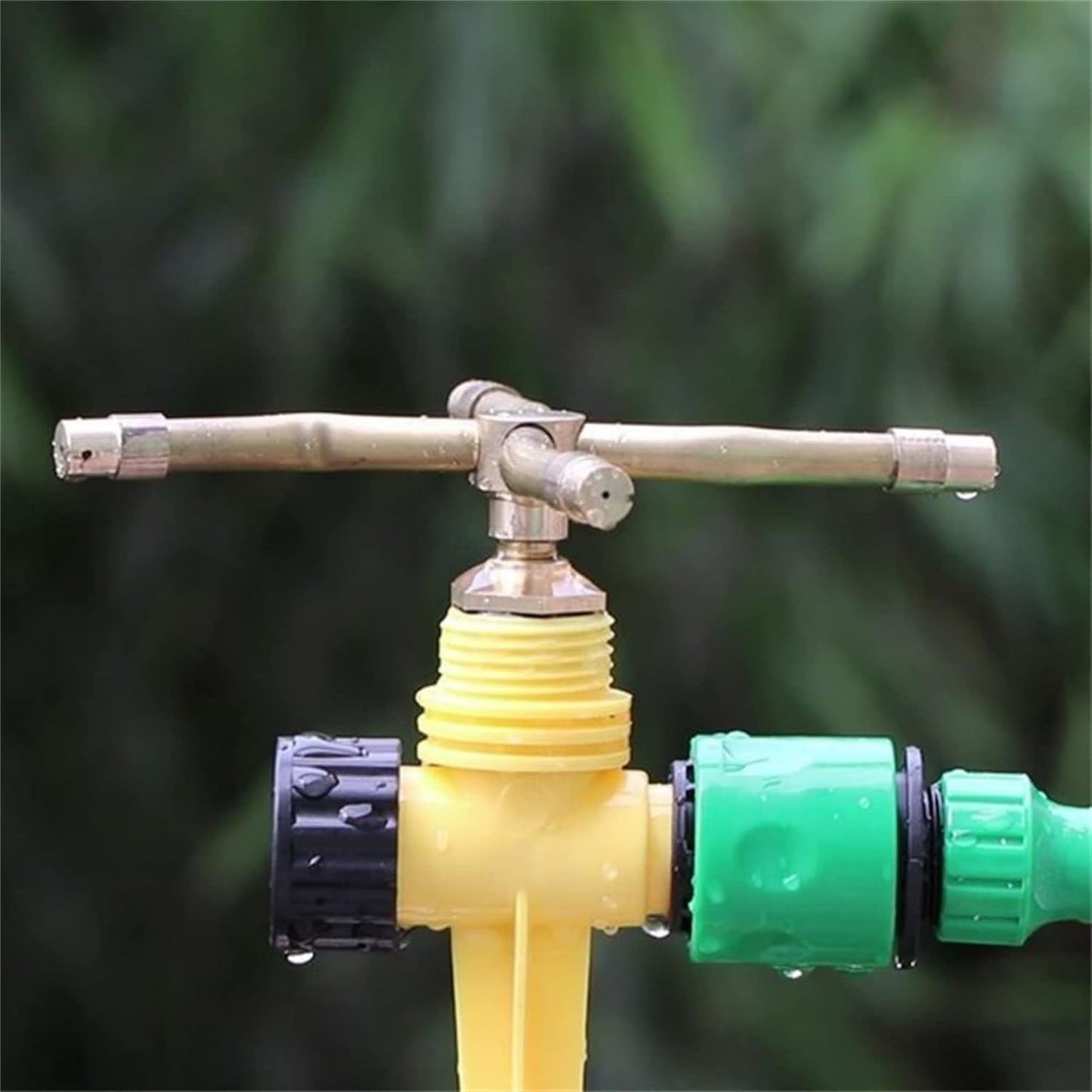 3/4 Arm Automatic Rotary Sprayer, Automatic Rotary Whirling Sprinklers for Plants 360 Degree Rotation Irrigation System Sprinkler Head Spray Diameter of 7-11 Meters for Garden Yard Lawns (1PCS)