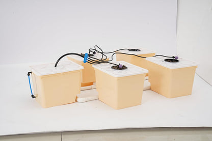 DWC Hydroponic Growing System, 5-Bucket 11L Deep Water Culture Indoor Planting Kit, Drip Irrigation Garden System with Pump, Indoor Gardening Grow Kit, for Vegetables, Herbs, and Fruits