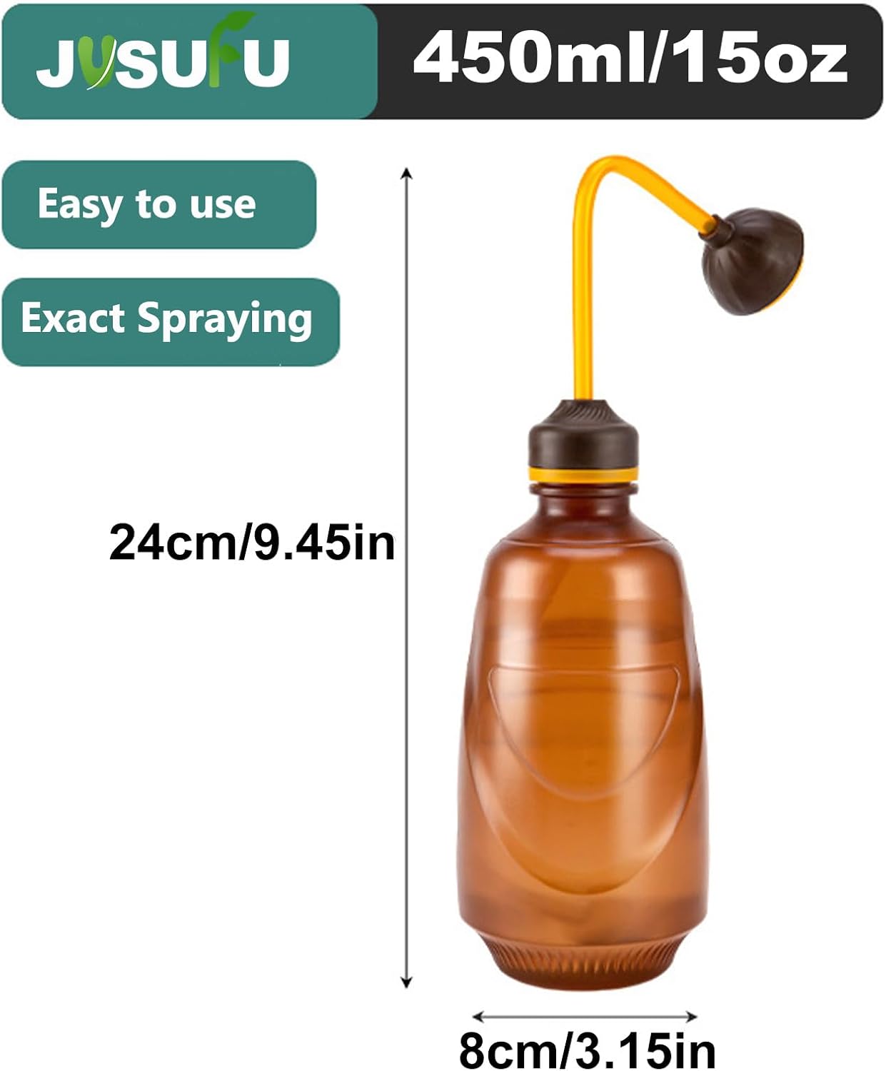 2 Pack Watering Can for Seedlings, Small Watering Can for House Plant Garden Flower 15oz/0.45L (Brown)
