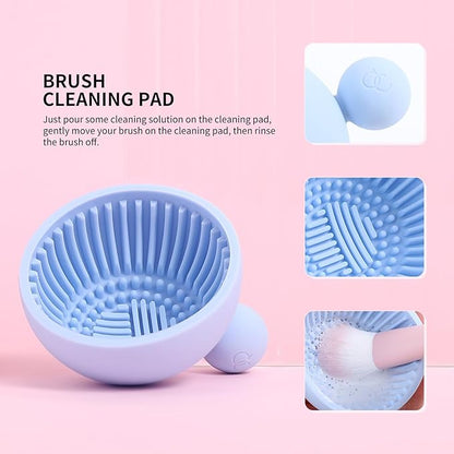 Docolor Makeup Brushes 16Pcs Makeup Brush Set with Makeup Bag Makeup Sponge & Brush Cleaning Pad Professional Face Powder Kabuki Foundation EyeShadow Concealers Brush Kit Gift Box Fantasy Series Ⅲ
