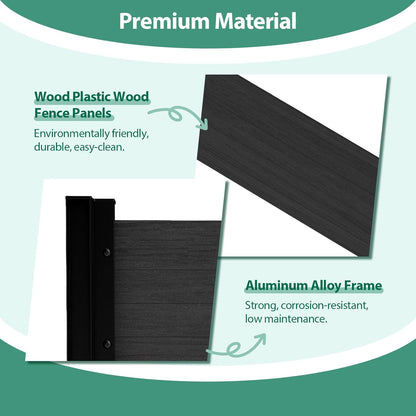 Vertical Screen Planter Bed - Raised Garden Box with Trellis for Climbing Plants, Durable Privacy Fence Planter for Outdoor, Patio, Deck Aluminum Frame, Black