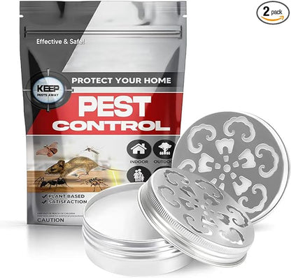 Pest Repellent, Rodent Repellent for Car Engines, Mouse Repellent, Keep Rodent, Roach, Mouse, Moth and Spider Away from House, Safe Around Kids, Pets & Plants, 120 sq ft Coverage - 2P
