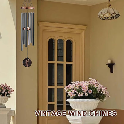 Wind Chimes for Outside, Vintage Angel Deep Tone Wind Chime Outdoor Clearance, Memorial/Festivals/Birthday Gift for Mom Dad Women Grandma, Home Garden Patio Decor (32" Angel)