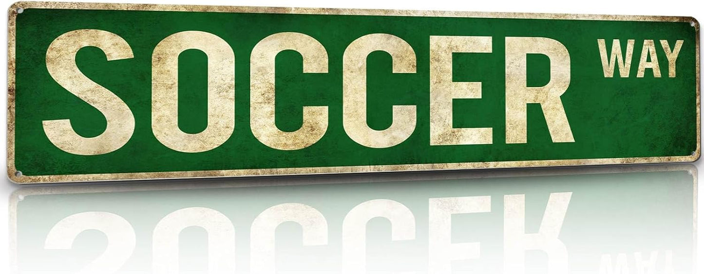 Rasonus Soccer Gifts for Boys 8-12 Men Soccer Poster Wall Decor for Girls Room, Vintage Sports Decor Teen Boys Birthday Christmas Wall Art for Bedroom Man Cave