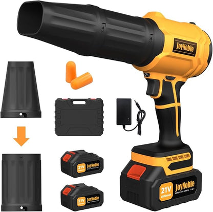 Cordless Leaf Blower, Handheld Electric Cordless, 650000RPM Handheld Leaf Blower with 2 X 4.0Ah Batteries & Charger, Lightweight Leaf Blowers for Patio Cleaning, Lawn Care, Leaves, Dust
