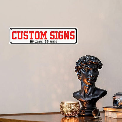 Custom Signs Outdoor，16x4inch Personalized Metal Parking Signs For Business,Intersection Signs,Road Signs,Outdoor Garden Signs,Workplace,Office,Home,Hazard Decorative Signs.