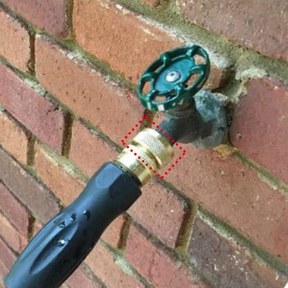 Garden Hose Bib Adapter, 1-1/16" Fine Thread Female to Standard 3/4" GHT Male Thread, 1" Measure Inside Diameter, Compatible with Outdoor Faucet to Garden Hose